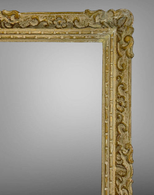 ANTIQUE MONTPARNASSE CARVED WOOD FRAME WITH PATINA FOR PAINTING 60 CM X 51 CM