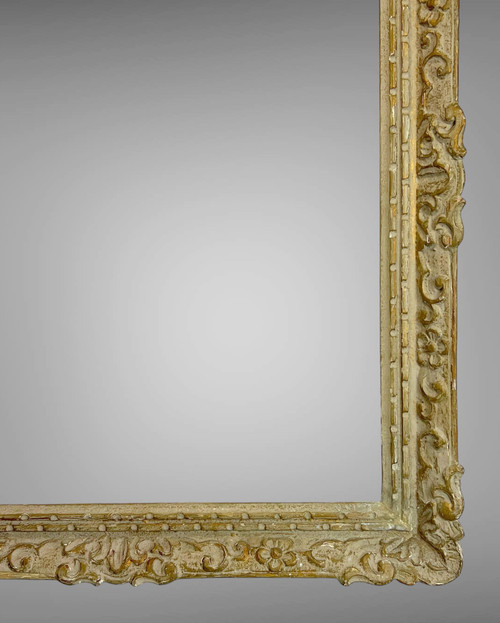 ANTIQUE MONTPARNASSE CARVED WOOD FRAME WITH PATINA FOR PAINTING 60 CM X 51 CM