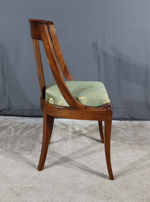 Suite of 4 Mahogany "Gondole" Chairs, Return from Egypt - Mid 20th century