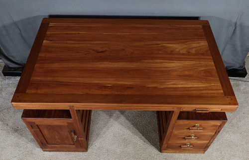 Art Deco teak and mahogany desk, Pondicherry - 1930