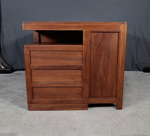 Art Deco teak and mahogany desk, Pondicherry - 1930