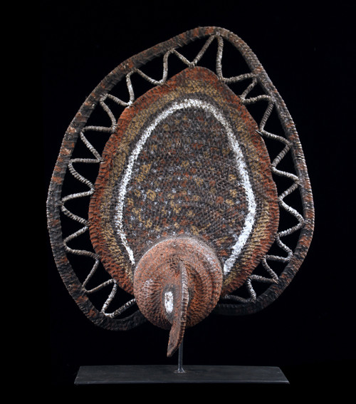 Yam mask, tribal art, Oceanian art, basketry, Papua New Guinea, Oceanian art