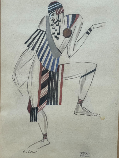 Peter Stepanovic GALADZEV (1900-1971), paire de dessins de danseurs