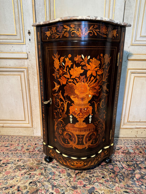 19th century marquetry corner, Napoleon 3 period