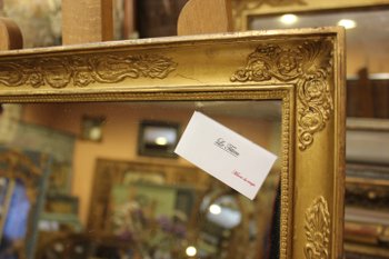 Small golden empire rectangle mirror 41 x 47