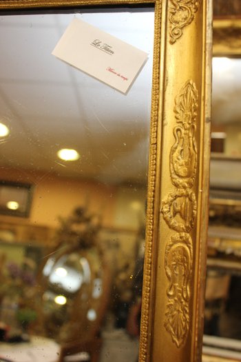 Small golden empire rectangle mirror 41 x 47