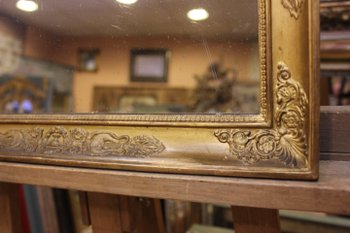 Small golden empire rectangle mirror 41 x 47