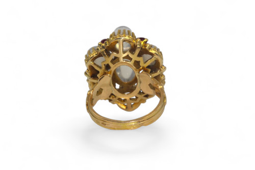 Anello con pietra di luna 1900