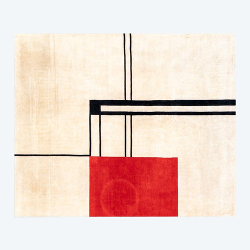 Handgewebter Wandteppich, inspiriert von Eileen Gray, März 2023