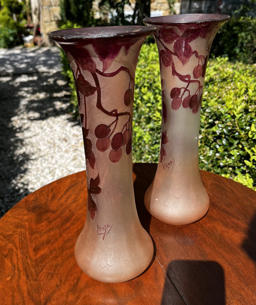 Pair of LEGRAS vases