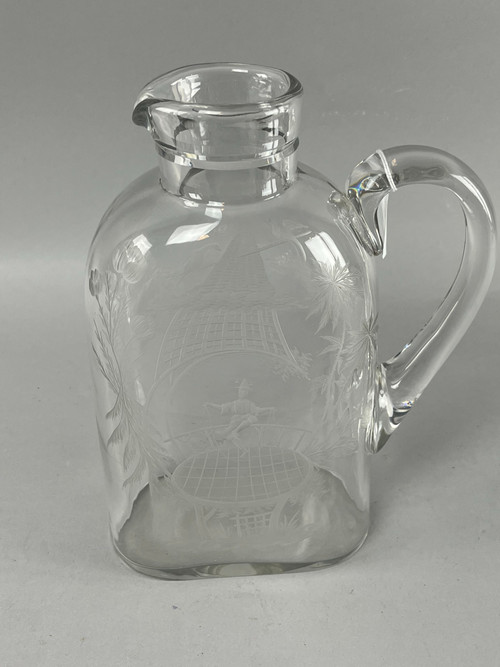 Engraved port carafe