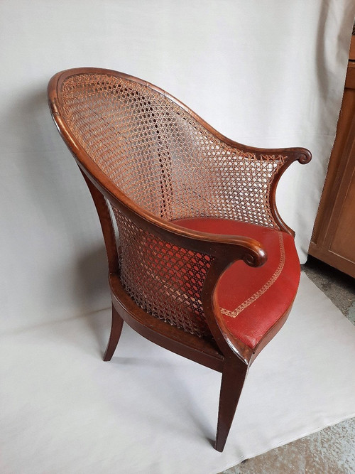 18th Century Dutch Office Chair Leather Seat