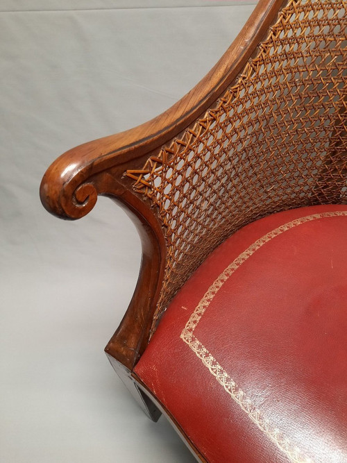 18th Century Dutch Office Chair Leather Seat