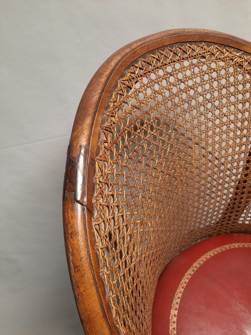 18th Century Dutch Office Chair Leather Seat