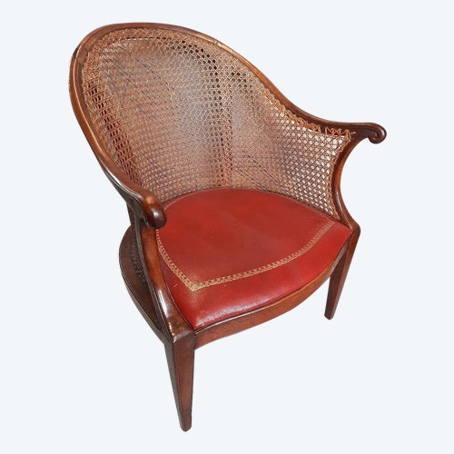 18th Century Dutch Office Chair Leather Seat