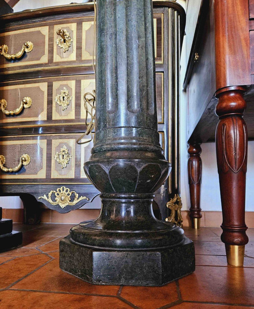 Green Marble Column, Italy, 19th Century