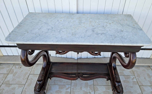 Walnut Console "with Snakes" Italy Circa 1830