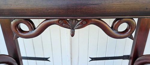 Walnut Console "with Snakes" Italy Circa 1830