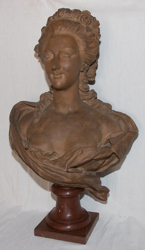 Marie Antoinette Terracotta Bust B Feinberg Late 19th Century