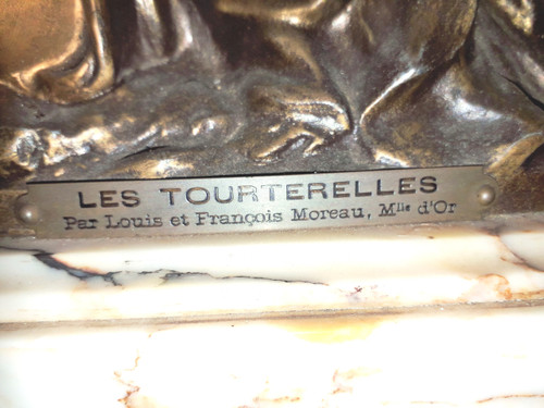 Clock after Louis and François Moreau “Les Tourterelles” 19th century