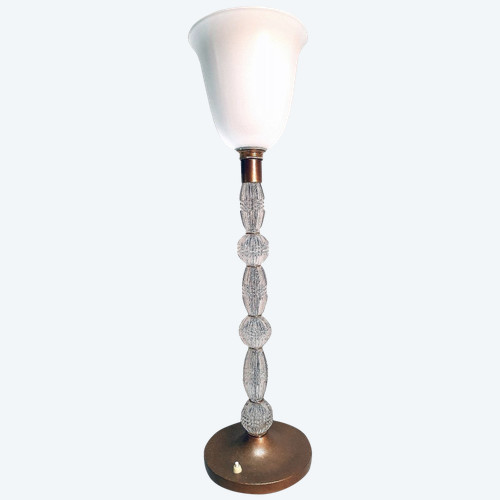 Large Cut Crystal Lamp H 75 Cm