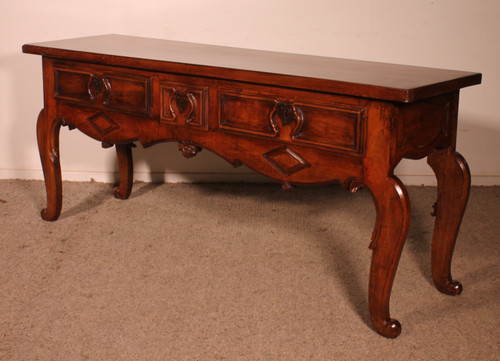 Louis XV Period Console With Three Drawers - Spain - 18th Century