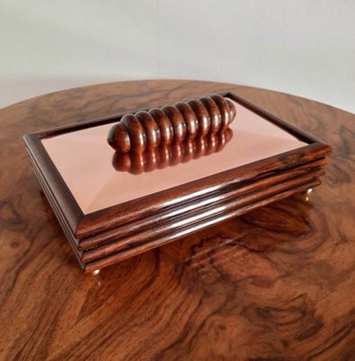 Important Art Deco Macassar Ebony Box