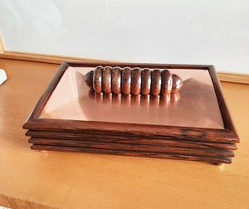 Important Art Deco Macassar Ebony Box