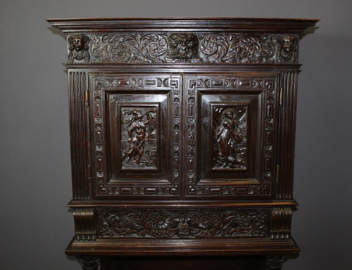 Small Walnut Cabinet Partly XVII Century 