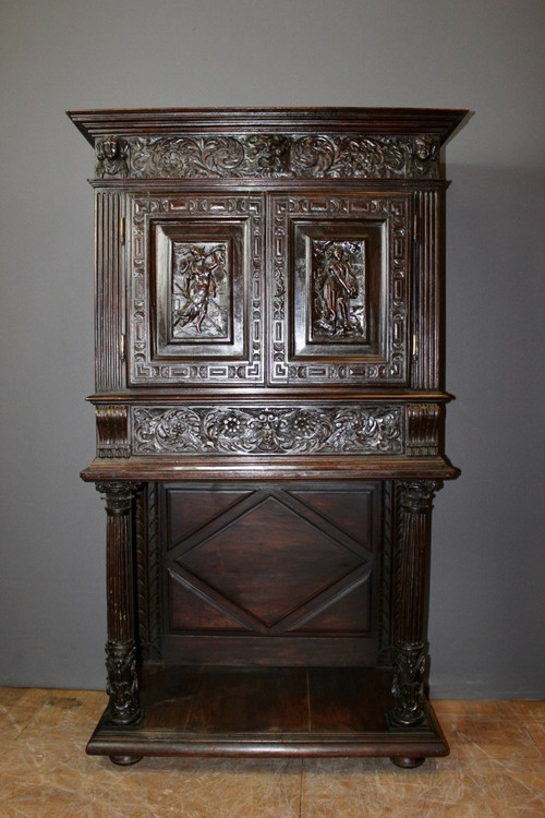 Small Walnut Cabinet Partly XVII Century 