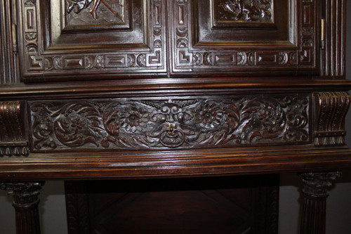 Small Walnut Cabinet Partly XVII Century 