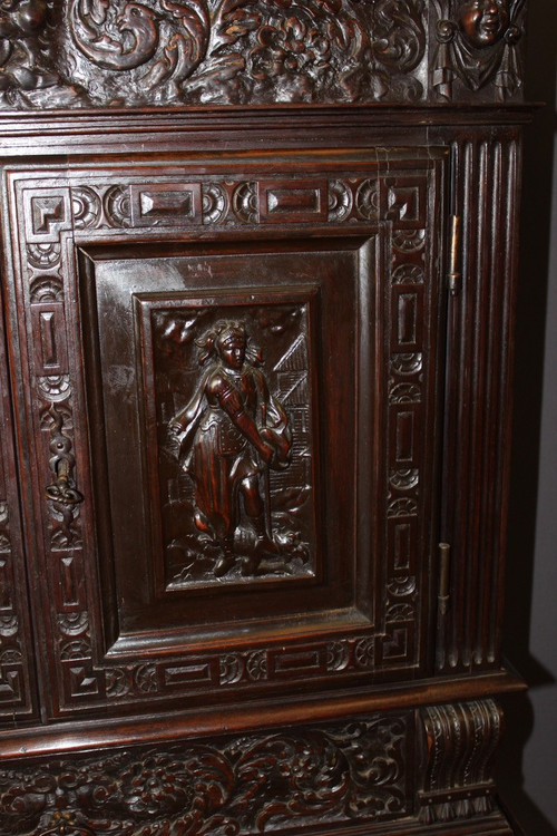 Small Walnut Cabinet Partly XVII Century 