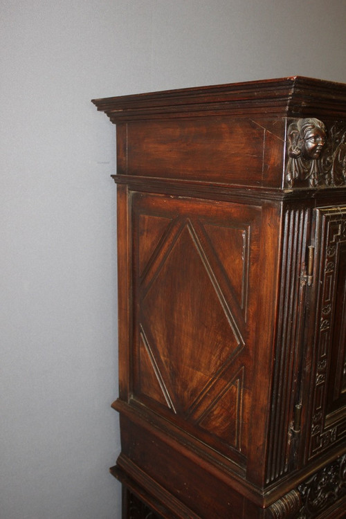 Small Walnut Cabinet Partly XVII Century 