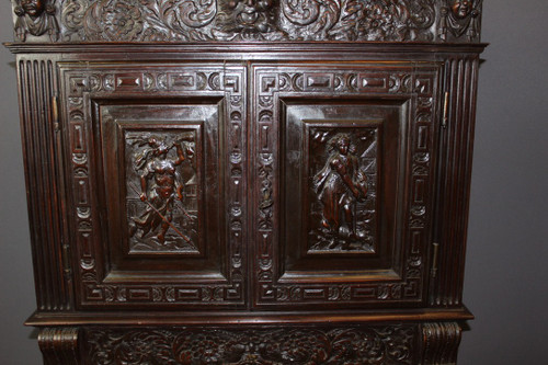 Small Walnut Cabinet Partly XVII Century 