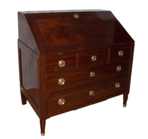 Louis XVI Mahogany Scriban Commode 