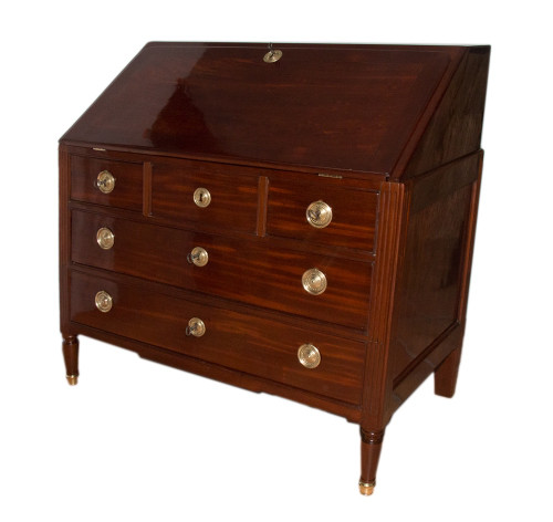 Louis XVI Mahogany Scriban Commode 