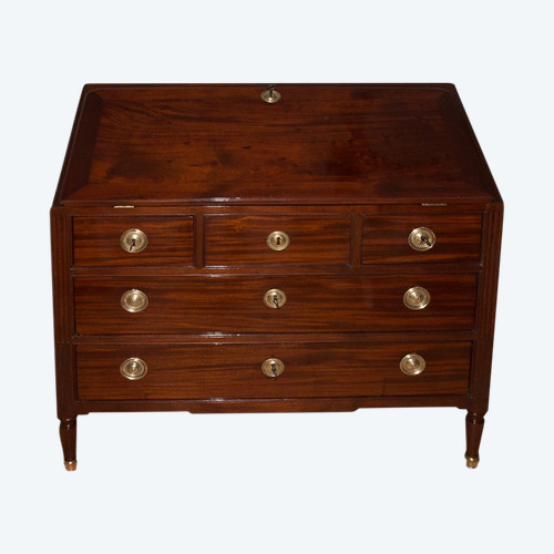 Louis XVI Mahogany Scriban Commode 