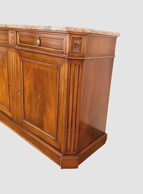 Sideboard im Verzeichnisstil aus Mahagoni und Furnier aus dem 19. Jahrhundert