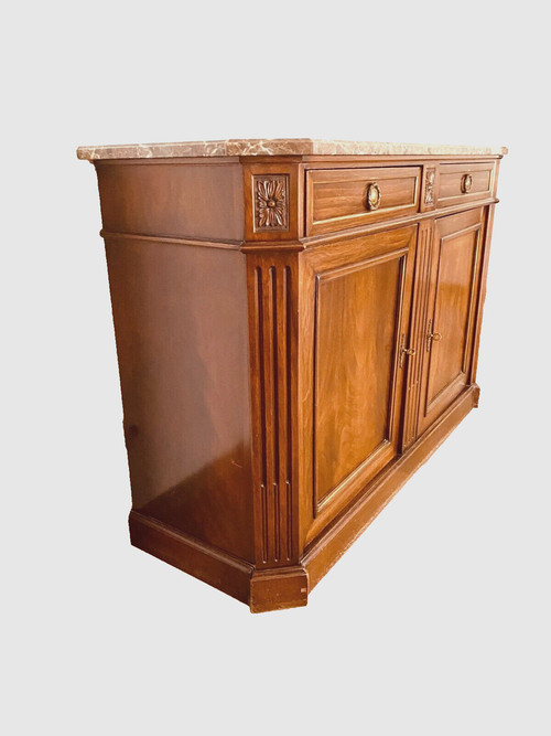 Sideboard im Verzeichnisstil aus Mahagoni und Furnier aus dem 19. Jahrhundert