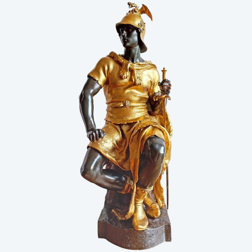 Paul Dubois Gießer Barbedienne Bronze H 51 Cm