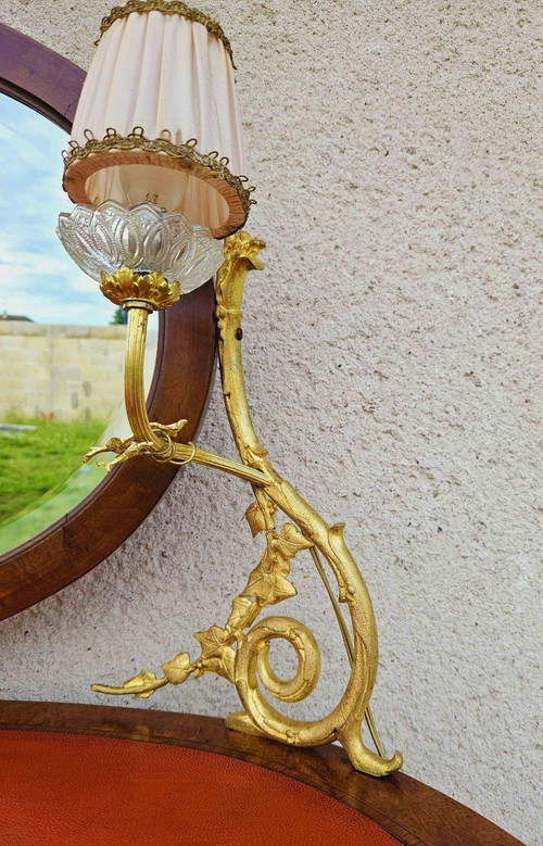 2-Arm Dressing Table Marquetry And Gilded Bronze