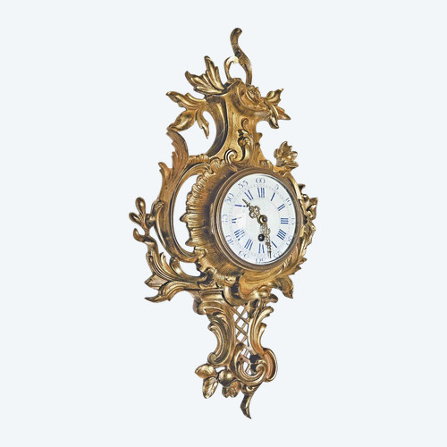 Vergoldetes Bronze-Wandkartell St. Louis XV