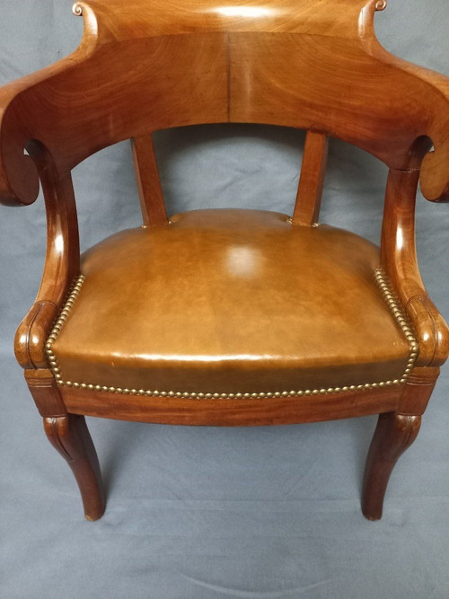 Early 19th Century Leather Office Chair