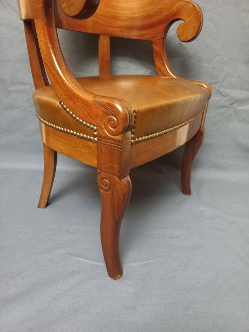 Early 19th Century Leather Office Chair