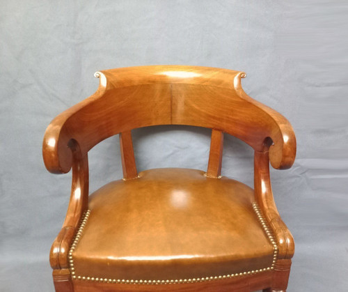 Early 19th Century Leather Office Chair