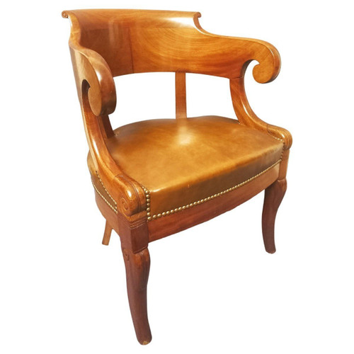 Early 19th Century Leather Office Chair