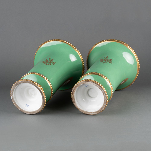 Pair of Paris Porcelain Vases, 19th Century