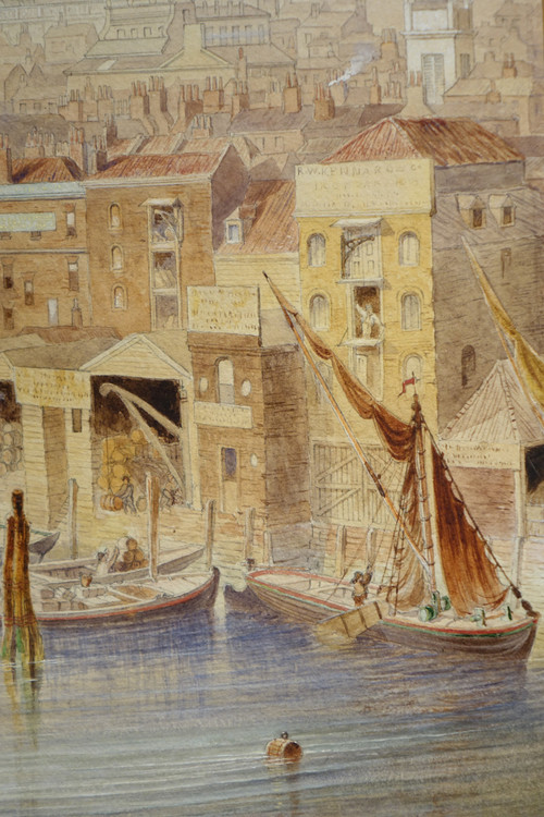 large watercolor signed Lloyds, 1878