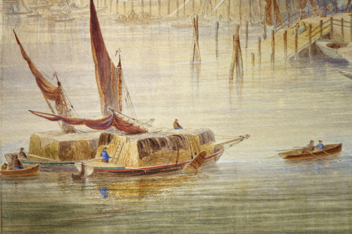 large watercolor signed Lloyds, 1878