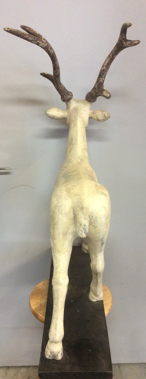 Sculpture of a deer in resin work circa 1960